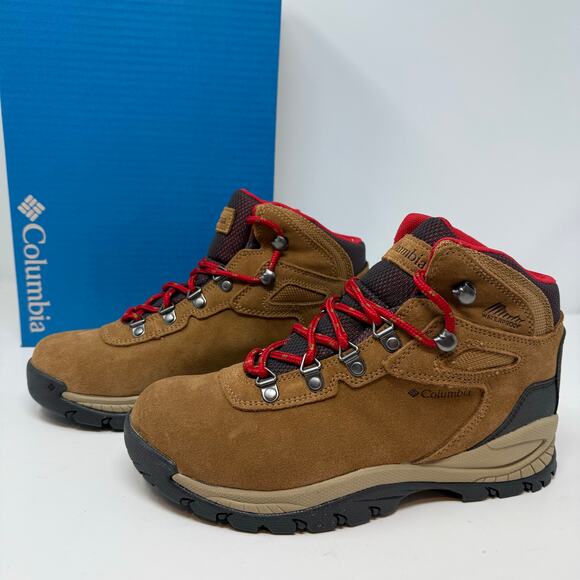 Columbia Newton Ridge Plus Waterproof Amped Women's 6.5 Brown Red NEW - Picture 5 of 11